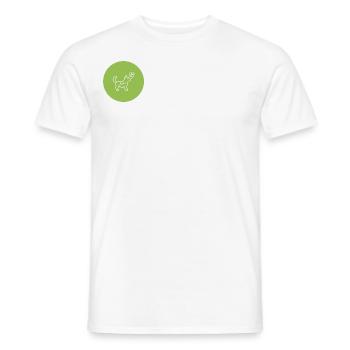 Hands4Animals Glückskind - Männer T-Shirt - Weiß - Vorne - AI Model Male 178 dark (178cm)