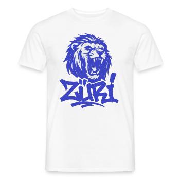 Zürich Löwe - Männer T-Shirt - Weiß - Vorne - AI Model Male 178 dark (178cm)