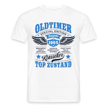 Oldtimer Baujahr 1965 - Geburtstag - Geschenk - Männer T-Shirt - Weiß - Vorne - AI Model Male 178 dark (178cm)