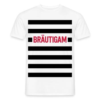 Groom - bande baccalauréat parti - T-shirt homme - blanc - Devant - AI Model Male 178 dark (178cm)