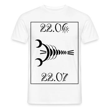 Cancer Zodiac Sign – Minimal Astrology Design - Männer T-Shirt - Weiß - Vorne - AI Model Male 178 dark (178cm)