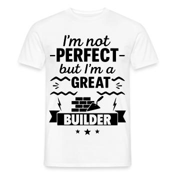 Pas parfait mais un grand maçon - T-shirt homme - blanc - Devant - AI Model Male 178 dark (178cm)
