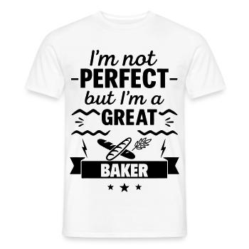 Je ne suis pas parfait mais je suis un grand boulanger - T-shirt homme - blanc - Devant - AI Model Male 178 dark (178cm)