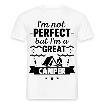 Nicht perfekt aber ein super Camper - Männer T-Shirt - Weiß - Vorne - AI Model Male 178 dark (178cm)