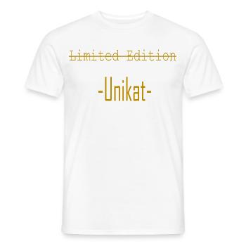 Limited Edition Unikat - Männer T-Shirt - Weiß - Vorne - AI Model Male 178 dark (178cm)
