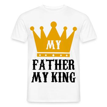Mon père, mon roi, père royal, cadeau artistique - T-shirt homme - blanc - Devant - AI Model Male 178 dark (178cm)