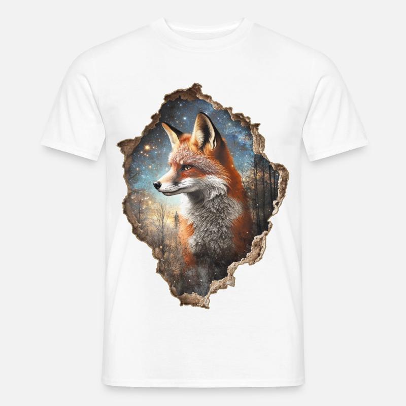 Fuchs - Männer T-Shirt - Weiß