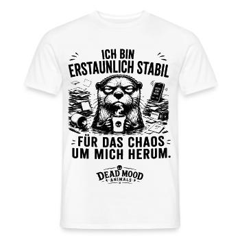 Lustiger Otter | Büro Humor, Sarkasmus  - Männer T-Shirt - Weiß - Vorne - AI Model Male 178 dark (178cm)
