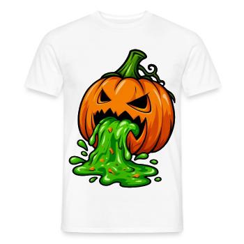 Giftiger Halloween Kürbis - Männer T-Shirt - Weiß - Vorne - AI Model Male 178 dark (178cm)