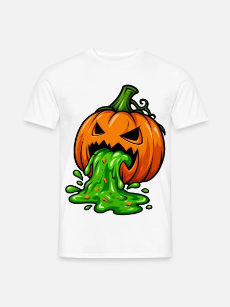 Giftiger Halloween Kürbis - Männer T-Shirt - Weiß