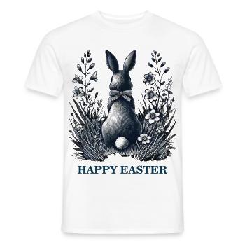 Osterhase Retro Vintage Ästhetik Happy Easter - Männer T-Shirt - Weiß - Vorne - AI Model Male 178 dark (178cm)