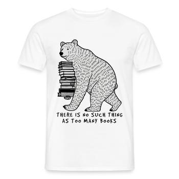 Motif de design rétro avec un amateur de livres amusant - T-shirt homme - blanc - Devant - AI Model Male 178 dark (178cm)