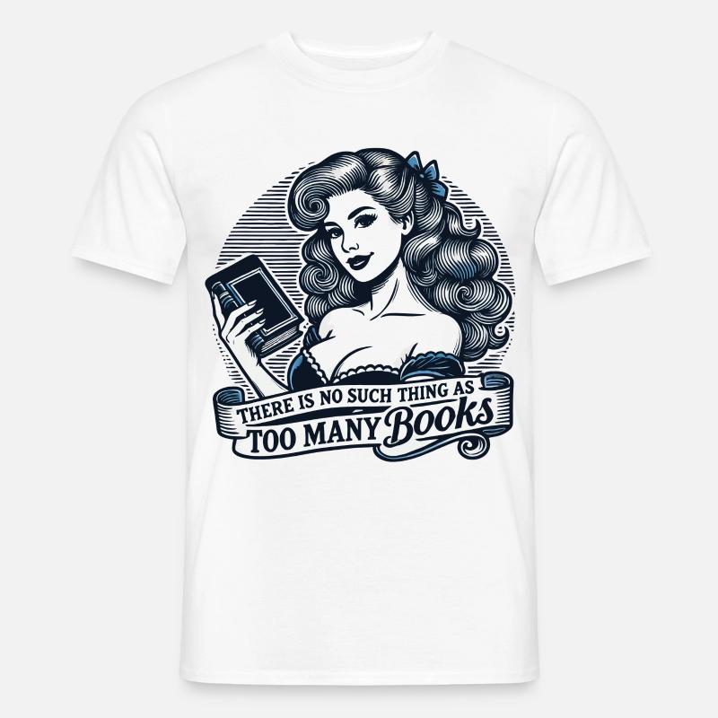 Retro bog Pigebog design til hyppige læsere - Mænd T-shirt - hvid
