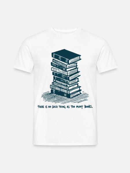 Retro buch buch design für bibliophile Begeisterte - Männer T-Shirt - Weiß