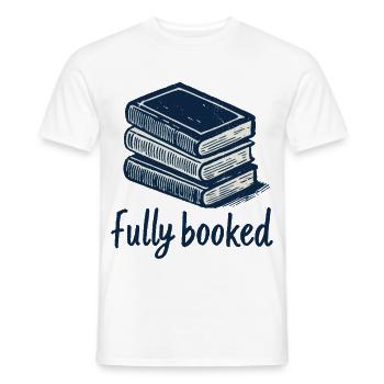 Retro Book Design with Saying for Book Fan - Men's T-Shirt - white - Front - AI Model Male 178 dark (178cm)