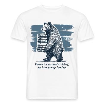 Retro Book Design Funny Book Lover Saying - Men's T-Shirt - white - Front - AI Model Male 178 dark (178cm)
