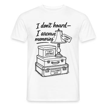 Ich Sammle Erinnerungen Alter Flohmarkt - Männer T-Shirt - Weiß - Vorne - AI Model Male 178 dark (178cm)