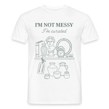 Je ne suis pas désordonné, je suis un collectionneur d’antiquités - T-shirt homme - blanc - Devant - AI Model Male 178 dark (178cm)