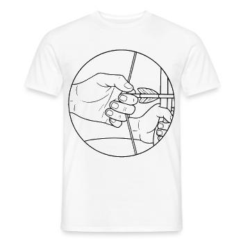 Archery Bow Target - Men's T-Shirt - white - Front - AI Model Male 178 dark (178cm)