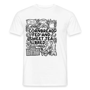 Amour du pain de maïs et thé sucré Soul - T-shirt homme - blanc - Devant - AI Model Male 178 dark (178cm)