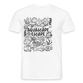 Aquascape Escape – Aquarium - Männer T-Shirt - Weiß - Vorne - AI Model Male 178 dark (178cm)