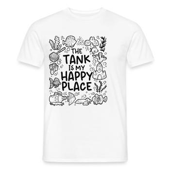 The Tank Is My Happy Place – Aquarium - Männer T-Shirt - Weiß - Vorne - AI Model Male 178 dark (178cm)
