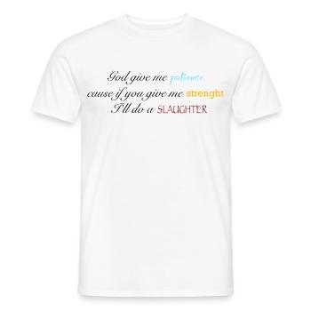 Que Dieu me donne de la patience - T-shirt homme - blanc - Devant - AI Model Male 178 dark (178cm)