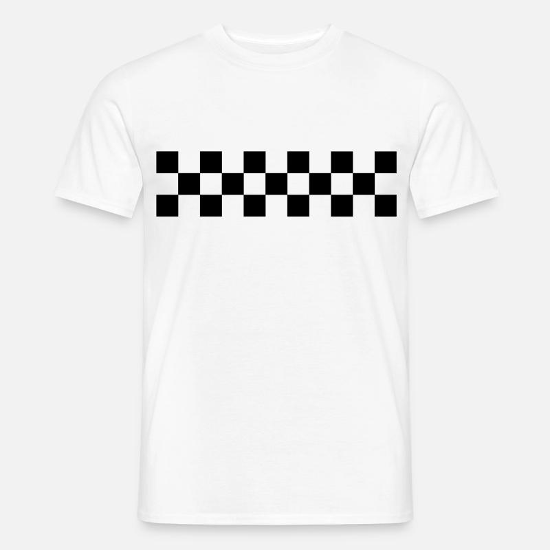 chequered flag design - Männer T-Shirt - Weiß