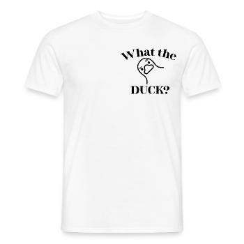 What the DUCK. - Design - Männer T-Shirt - Weiß - Vorne - AI Model Male 178 dark (178cm)