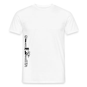 Klettern bouldern Chalkbag Strichmännchen Shirt - Männer T-Shirt - Weiß - Vorne - AI Model Male 178 dark (178cm)