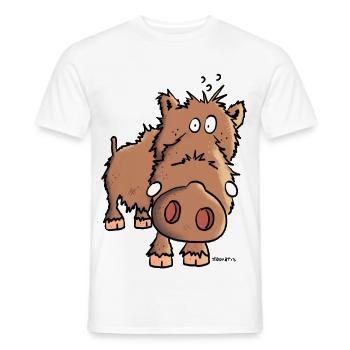 Wild Pig - Wild Boar - sow - Men's T-Shirt - white - Front - AI Model Male 178 dark (178cm)