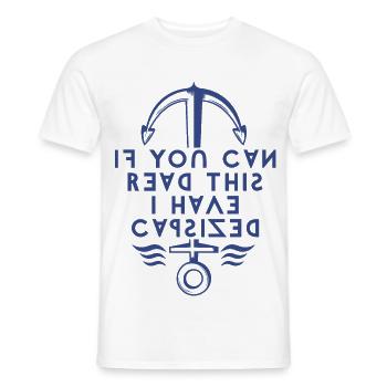 If You Can Read This I Have Capsized. - Men's T-Shirt - white - Front - AI Model Male 178 dark (178cm)