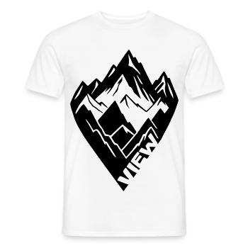 Mountain View [Black] - Men's T-Shirt - white - Front - AI Model Male 178 dark (178cm)