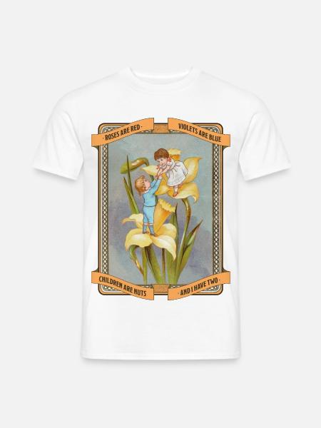 Vintage Flower Kids Chaos Love - Männer T-Shirt - Weiß