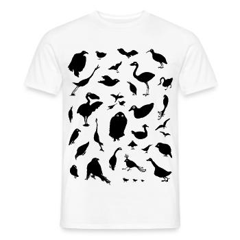 Vögel - Männer T-Shirt - Weiß - Vorne - AI Model Male 178 dark (178cm)