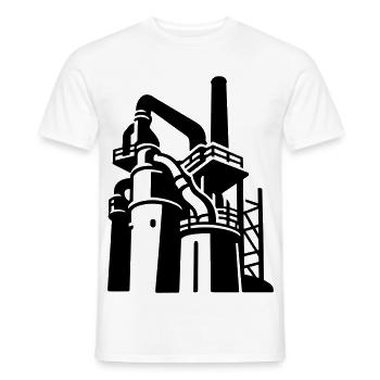 Factory Symbol Völklingen - Men's T-Shirt - white - Front - AI Model Male 178 dark (178cm)