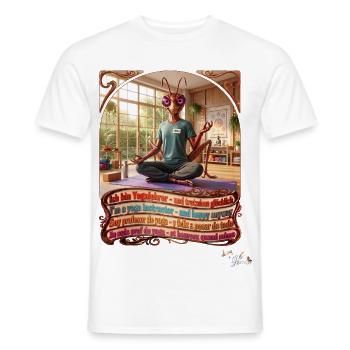 Heuschrecke JOGUE Yogalehrer in 4 Sprachen Pop Art - Männer T-Shirt - Weiß - Vorne - AI Model Male 178 dark (178cm)