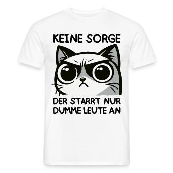 Grumpy Blick – Der starrt nur dumme Leute an - Männer T-Shirt - Weiß - Vorne - AI Model Male 178 dark (178cm)