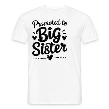 Promoted to Big Sister Funny Sibling Baby - Men's T-Shirt - white - Front - AI Model Male 178 dark (178cm)