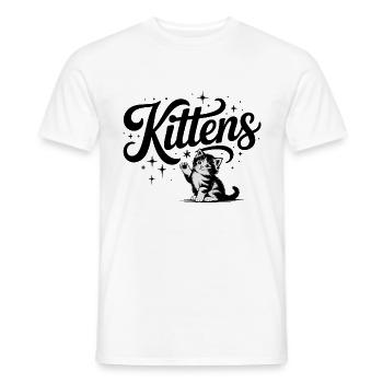 Kittens - Cute Pet Cat Design - Men's T-Shirt - white - Front - AI Model Male 178 dark (178cm)