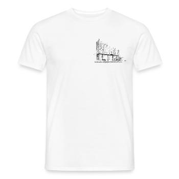 Bronko55 No.05 – Elbphilharmonie Hamburg - Männer T-Shirt - Weiß - Vorne - AI Model Male 178 dark (178cm)