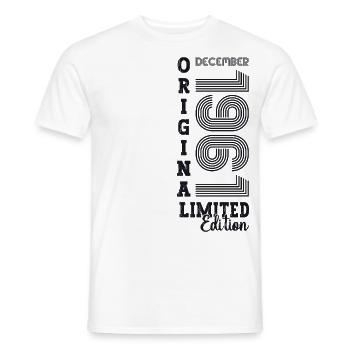Original December 1961 61st birthday gift - Men's T-Shirt - white - Front - AI Model Male 178 dark (178cm)