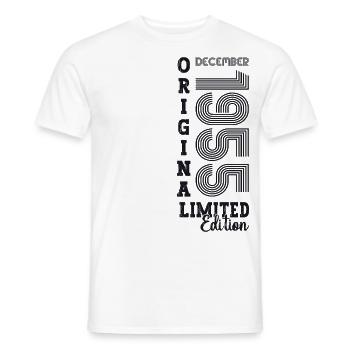 Original December 1955 67th birthday gift - Men's T-Shirt - white - Front - AI Model Male 178 dark (178cm)