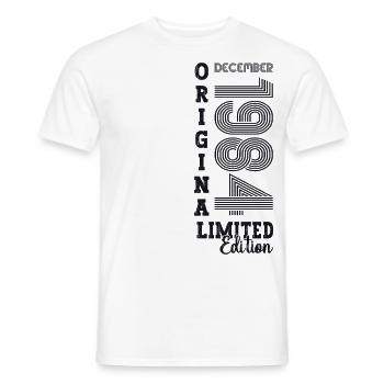 Original December 1984 38th Birthday Gift - Men's T-Shirt - white - Front - AI Model Male 178 dark (178cm)