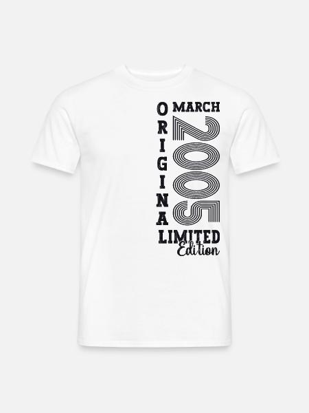 März Jahrgang 2005 18. Geburtstag Mann Original - Männer T-Shirt - Weiß