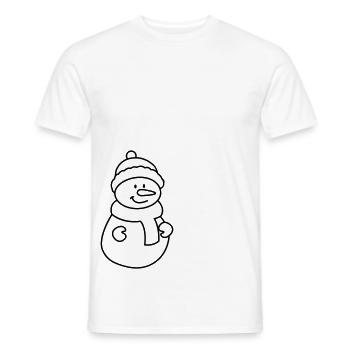 Schneemann - Männer T-Shirt - Weiß - Vorne - AI Model Male 178 dark (178cm)