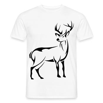 Schöner Hirsch - Männer T-Shirt - Weiß - Vorne - AI Model Male 178 dark (178cm)