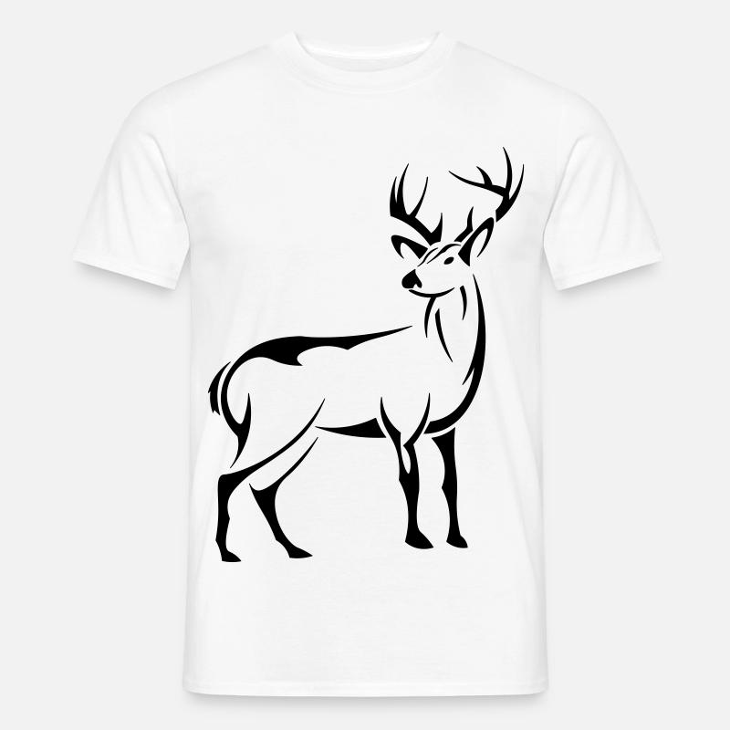 Schöner Hirsch - Männer T-Shirt - Weiß