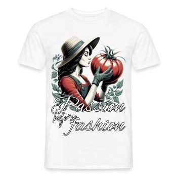 Wife Kissing XXL Tomato Gift - Men's T-Shirt - white - Front - AI Model Male 178 dark (178cm)