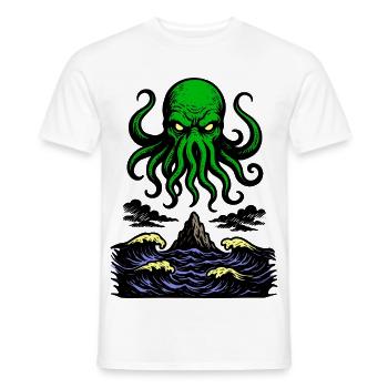 Cthulhu Retro 2 - Männer T-Shirt - Weiß - Vorne - AI Model Male 178 dark (178cm)